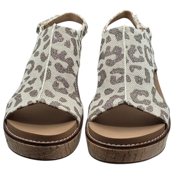 Corkys Carly Leopard Platform Wedge Sandals Sz 10 Boho Luxe - Picture 2 of 7